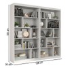 Estante para Livros 8 Prateleiras Branco Tx Cj-005 - Hecol Móveis
