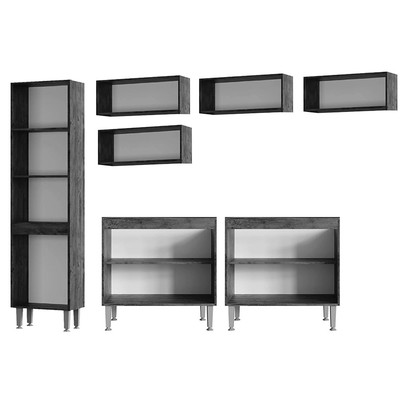 Lavanderia Completa Thalia 10 Portas 4 Prateleira Branco - Pnr Móveis