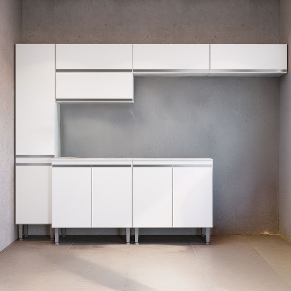 Lavanderia Completa Thalia 10 Portas 4 Prateleira Branco - Pnr Móveis