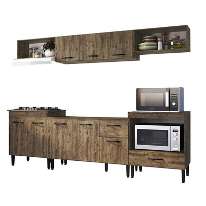 Armário de Cozinha Laís 9 Portas 1 Gaveta Itaúba - Pnr Móveis