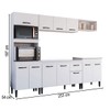 Armário de Cozinha Laís 11 Portas 1 Gaveta Branco - Pnr Móveis