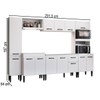 Armário de Cozinha Laís 13 Portas 1 Gaveta Branco - Pnr Móveis