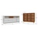 Sala de Estar Completa 2 Portas 6 Prateleiras Branco/Nogal Cj-040 - Hecol Móveis