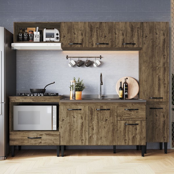 Armário de Cozinha Laís 9 Portas 1 Gaveta Itaúba - Pnr Móveis