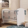 Berço Baby com Rodízios Branco/Azul - Percasa