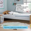 Cama Infantil Lua 100% Mdf Branco Brilho/Amêndoa - Móveis Peroba