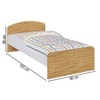 Cama Infantil Lua 100% Mdf Branco Brilho/Amêndoa - Móveis Peroba