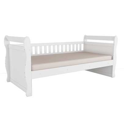 Cama Infantil Maria 100% Mdf Branco Brilho - Móveis Peroba