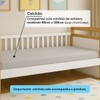 Cama Infantil Maria 100% Mdf Branco Brilho/Amêndoa - Móveis Peroba