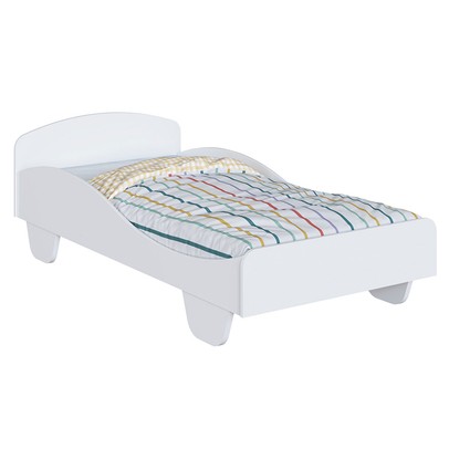 Cama Infantil Sol 100% Mdf Branco Brilho - Móveis Peroba