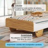 Cama Infantil Sol 100% Mdf Branco Brilho/Amêndoa - Móveis Peroba