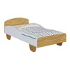 Cama Infantil Sol 100% Mdf Branco Brilho/Amêndoa - Móveis Peroba