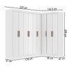 Guarda-Roupa Casal Modulado Paris 9 Portas 2 Gavetas Branco - Maxel