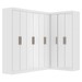 Guarda-Roupa Casal Modulado Paris 9 Portas 2 Gavetas Branco - Maxel