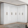 Guarda-Roupa Casal Modulado Paris 9 Portas 2 Gavetas Branco - Maxel