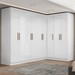 Guarda-Roupa Casal Modulado Paris 9 Portas 2 Gavetas Branco - Maxel