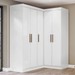 Guarda-Roupa Solteiro Modulado Paris 5 Portas Branco Cinamomo/Off - Maxel