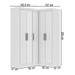Guarda-Roupa Solteiro Modulado Paris 5 Portas Branco Cinamomo/Off - Maxel