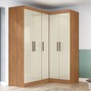 Guarda-Roupa Solteiro Modulado Paris 5 Portas Cinamomo/Off White - Maxel