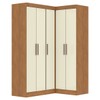 Guarda-Roupa Solteiro Modulado Paris 5 Portas Cinamomo/Off White - Maxel