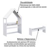 Mesa Infantil Casinha Montessoriana com Banco 100% Mdf Branco Brilho - Móveis Peroba