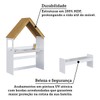 Mesa Infantil Casinha Montessoriana com Banco 100% Mdf Branco Brilho/Amêndoa - Móveis Peroba