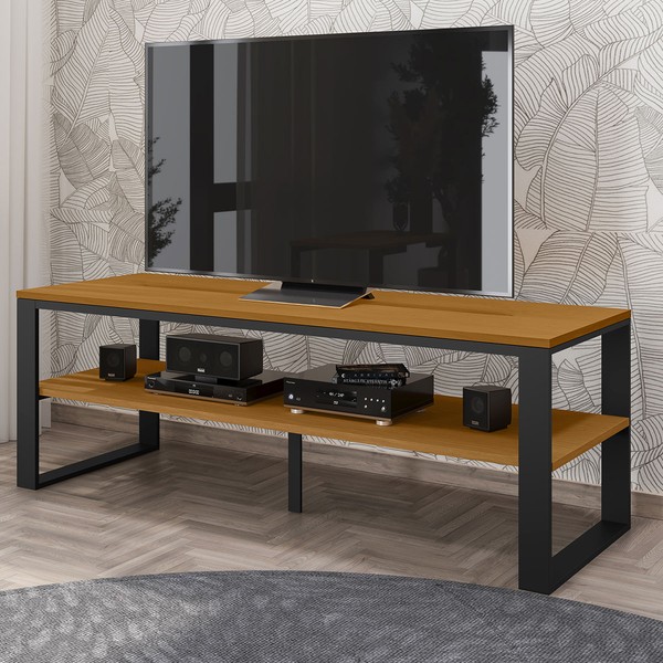 Rack para TV Até 55 Polegadas Innovare 1 Prateleira Preto/Nature - Art Panta