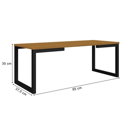 Mesa de Centro Innovare Preto/Nature - Art Panta