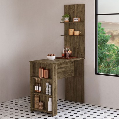 Bancada de Cozinha Nara 5 Prateleiras Itaúna - Pnr Móveis