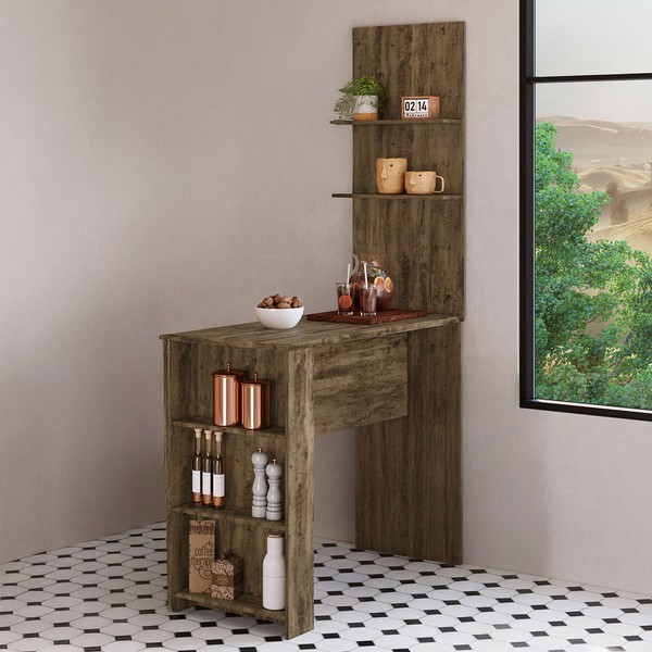 Bancada de Cozinha Nara 5 Prateleiras Itaúna - Pnr Móveis