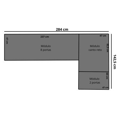 Guarda-Roupa Casal Modulado Paris 11 Portas 4 Gavetas Branco - Maxel