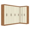Guarda-Roupa Casal Modulado Paris 11 Portas 4 Gavetas Cinamomo/Off White - Maxel