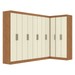Guarda-Roupa Casal Modulado Paris 11 Portas 4 Gavetas Cinamomo/Off White - Maxel