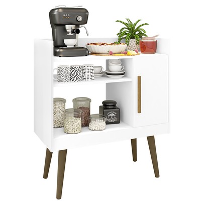 Aparador Café Visella 1 Porta 1 Prateleira Branco - Pnr Móveis