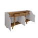Balcão Buffet Madison 4 Portas 2 Gavetas Ripado Off White/Cinamomo - Pnr Móveis
