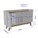 Balcão Buffet Ferentino 4 Portas 1 Gaveta Branco/Cinamomo - Pnr Móveis