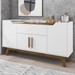 Balcão Buffet Ferentino 4 Portas 1 Gaveta Branco/Cinamomo - Pnr Móveis