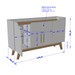 Balcão Buffet Ferentino 4 Portas 1 Gaveta Off White/Cinamomo - Pnr Móveis