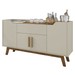 Balcão Buffet Ferentino 4 Portas 1 Gaveta Off White/Cinamomo - Pnr Móveis