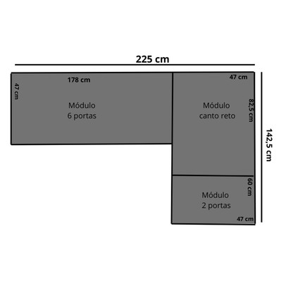 Guarda-Roupa Casal Modulado Paris 9 Portas 2 Gavetas Cinamomo/Off - Maxel