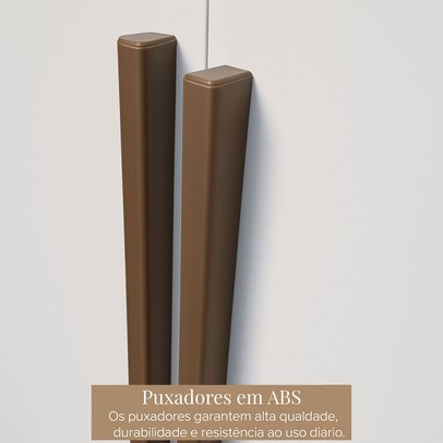 Guarda-Roupa Casal Modulado Paris 9 Portas 2 Gavetas Cinamomo/Off - Maxel