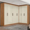 Guarda-Roupa Casal Modulado Paris 9 Portas 2 Gavetas Cinamomo/Off - Maxel