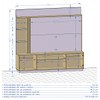 Estante para TV Até 65 Polegadas Brunner 2 Portas Naturalle/Off White - Pnr Móveis