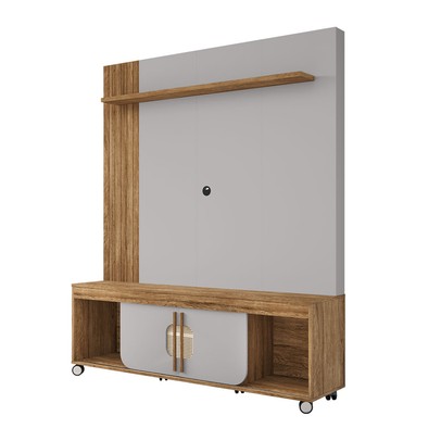 Estante para TV Até 65 Polegadas Franzoni 2 Portas Cinamomo/Off White - Pnr Móveis