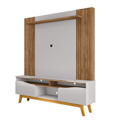 Estante para TV Até 75 Polegadas Lune 2 Portas Cinamomo/Off White - Pnr Móveis