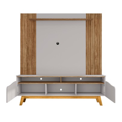 Estante para TV Até 75 Polegadas Lune 2 Portas Cinamomo/Off White - Pnr Móveis