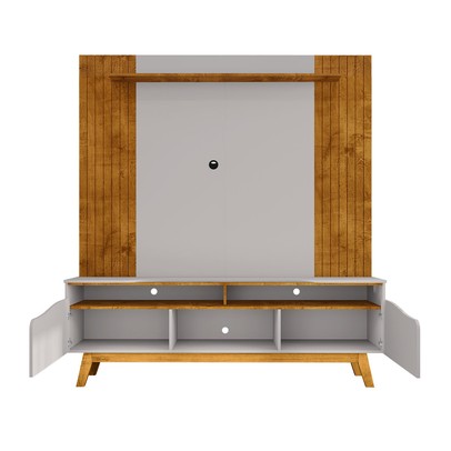 Estante para TV Até 75 Polegadas Lune 2 Portas Naturalle/Off White - Pnr Móveis