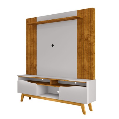 Estante para TV Até 75 Polegadas Lune 2 Portas Naturalle/Off White - Pnr Móveis