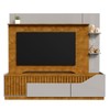 Estante para TV Até 75 Polegadas Hugo 2 Portas 1 Gaveta Ripado Naturalle/Off-White - Pnr Móveis
