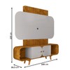Estante para TV Até 75 Polegadas Andros 2 Portas Naturalle/Off White - Pnr Móveis